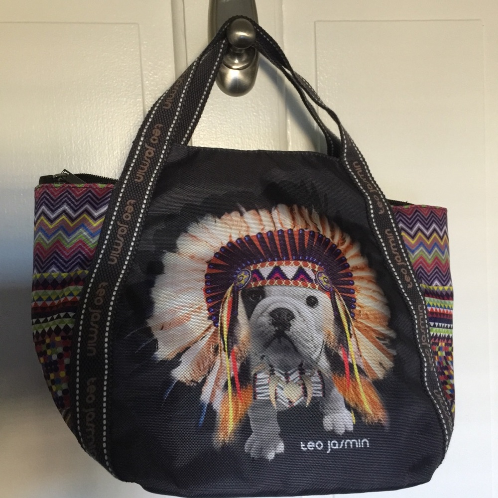 Teo Jasmin Nylon Multi Color Bag French Bulldog